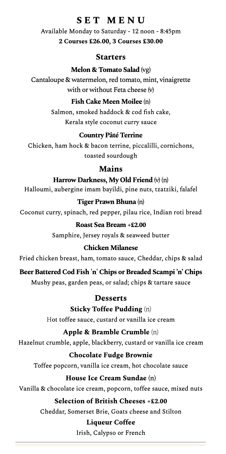 Set Menu